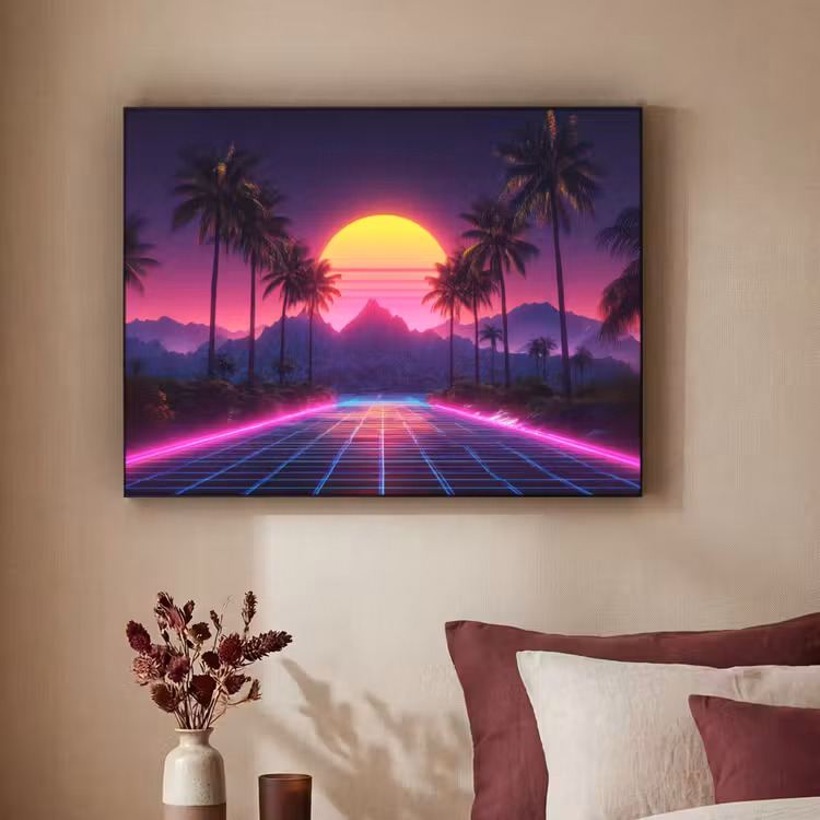 Art Frame - Horizon - Palmbomen - Bergen - Geel — 2
