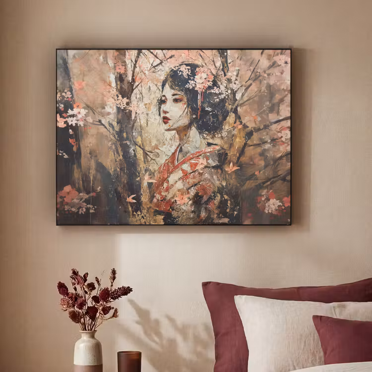 Art Frame - Kimono - Vrouw - kersenbomen — 2
