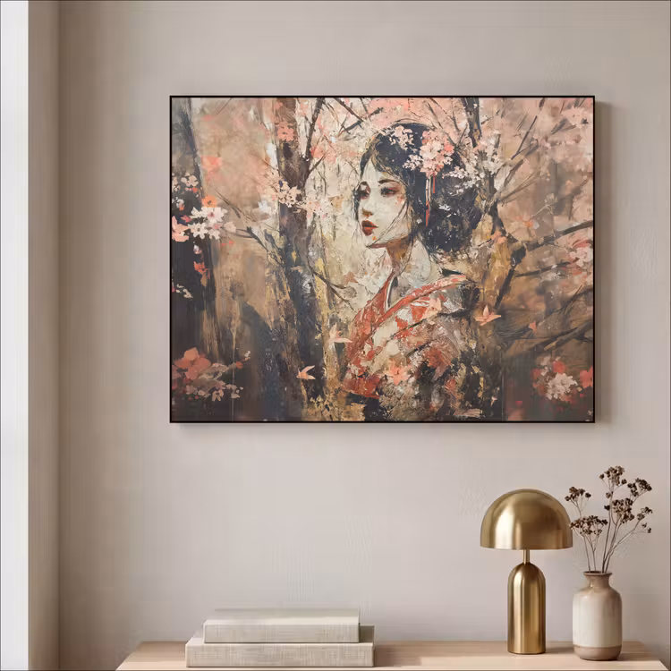 Art Frame - Kimono - Vrouw - kersenbomen — 3