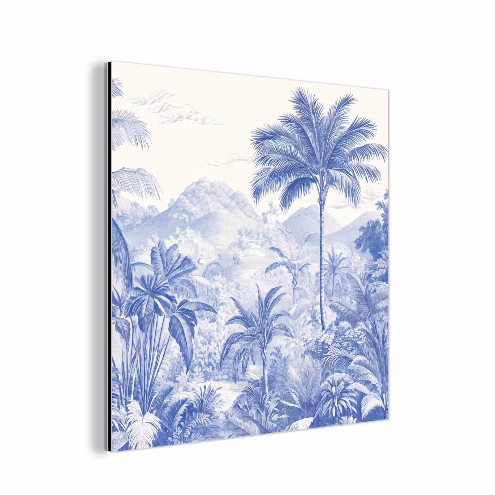 Aluminium schilderij - Tropisch - Jungle - Blauw — 1