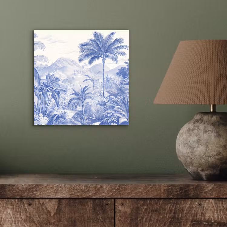 Aluminium schilderij - Tropisch - Jungle - Blauw — 3