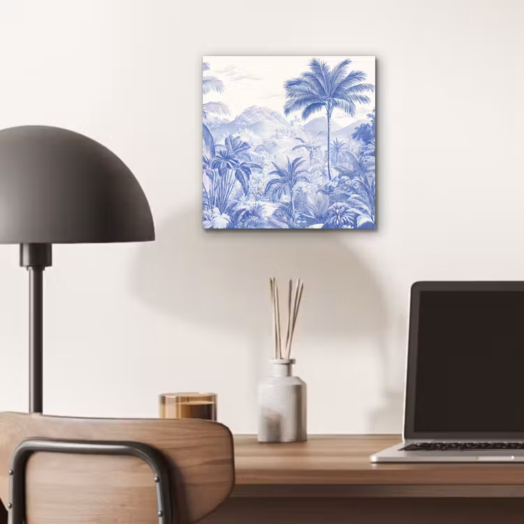 Aluminium schilderij - Tropisch - Jungle - Blauw — 6
