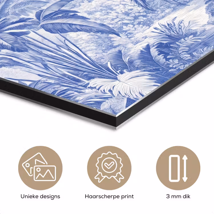 Aluminium schilderij - Tropisch - Jungle - Blauw — 7