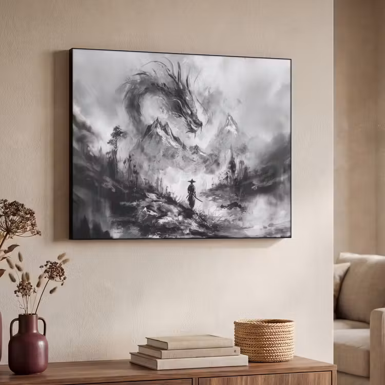 Art Frame - Krijger - Draak - Grijs — 4