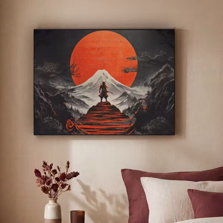 Art Frame - Krijger - Rode trappen - Zon - Berg — 2