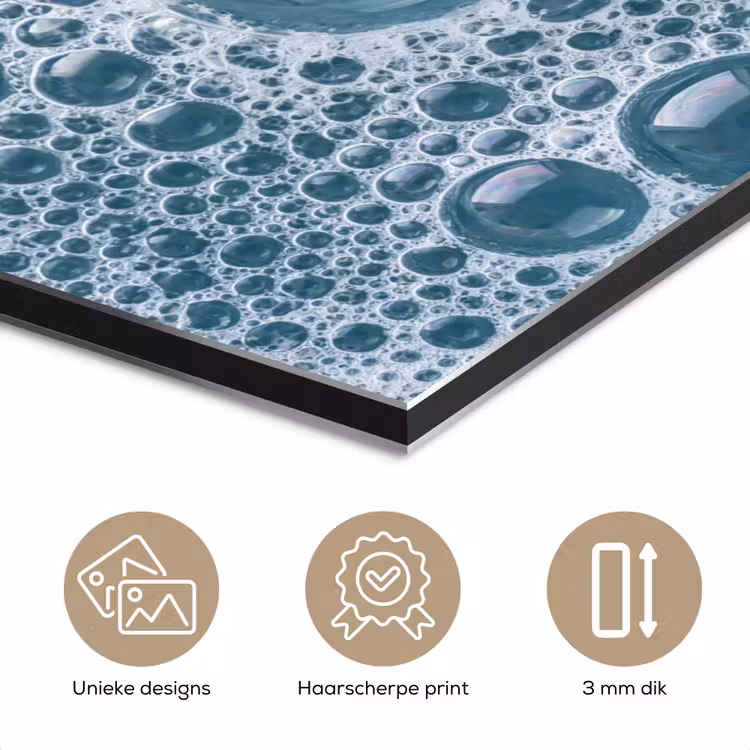 Aluminium schilderij - Schuim - Water - Textuur — 7