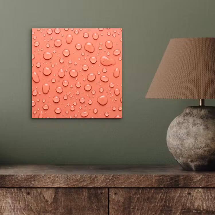 Aluminium schilderij - Water - Druppels - Roze — 3