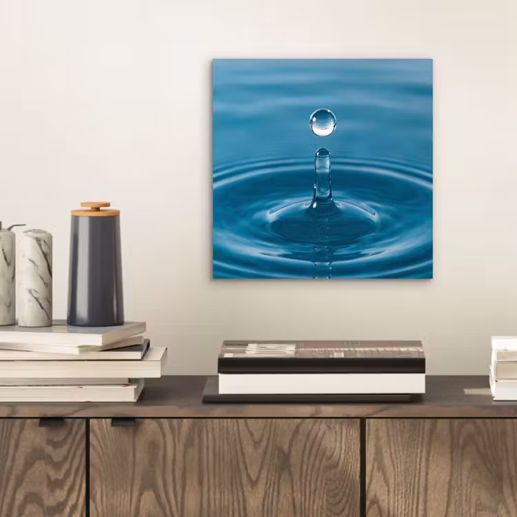 Aluminium schilderij - Waterdruppel - Water - Oppervlakte — 2