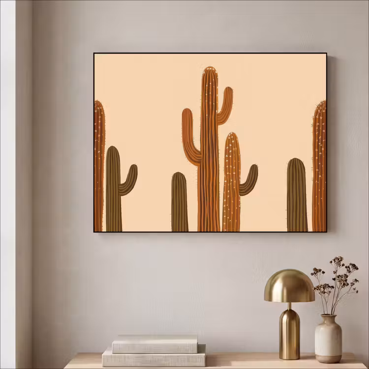 Art Frame - Cactus - Woestijn - Zand - Bruin — 3