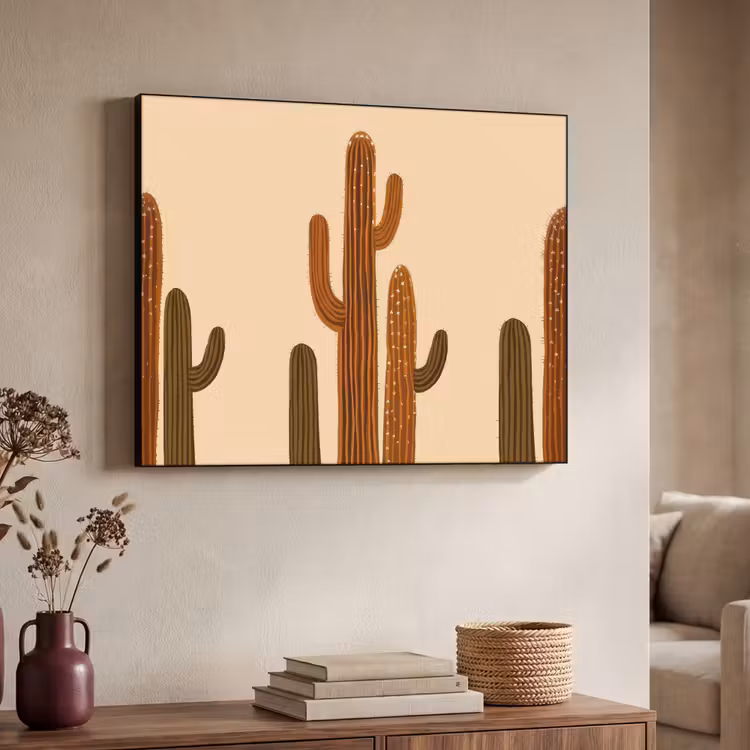 Art Frame - Cactus - Woestijn - Zand - Bruin — 4