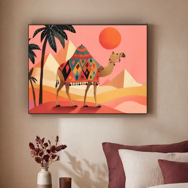 Art Frame - Kameel - Pyramides - Rode zon — 2