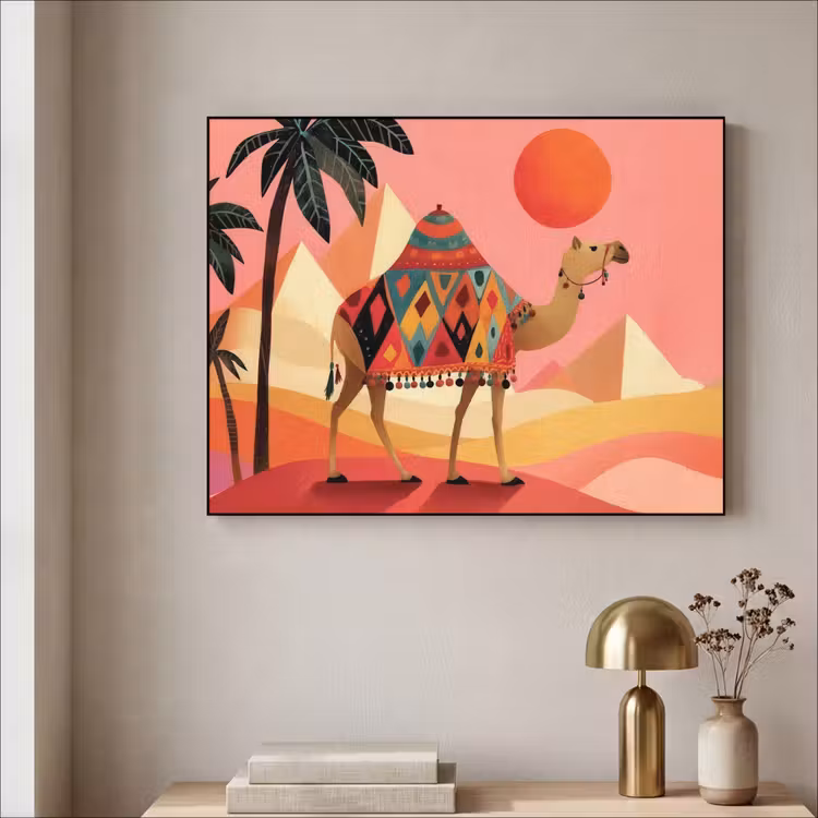 Art Frame - Kameel - Pyramides - Rode zon — 3