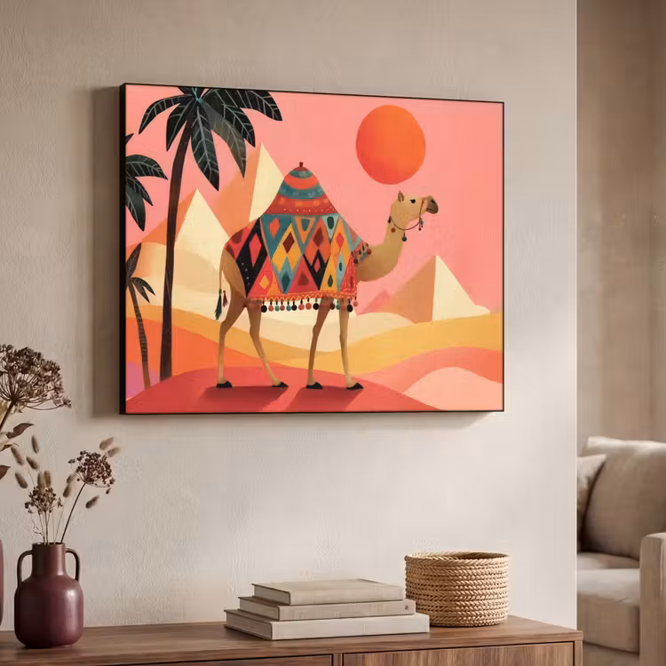 Art Frame - Kameel - Pyramides - Rode zon — 4