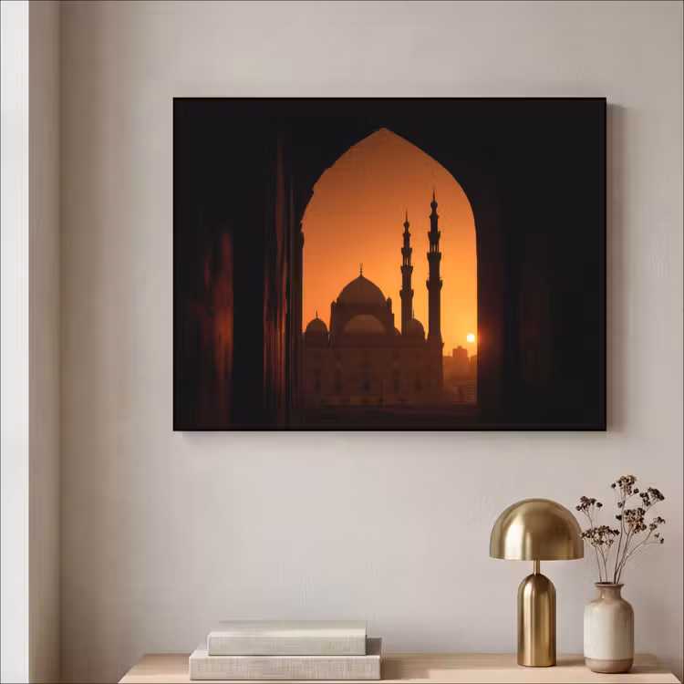 Art Frame - Moskee - Oranje lucht - Islamitisch — 3