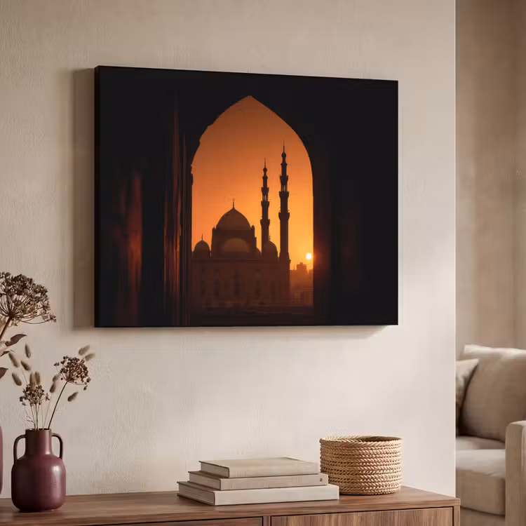 Art Frame - Moskee - Oranje lucht - Islamitisch — 4
