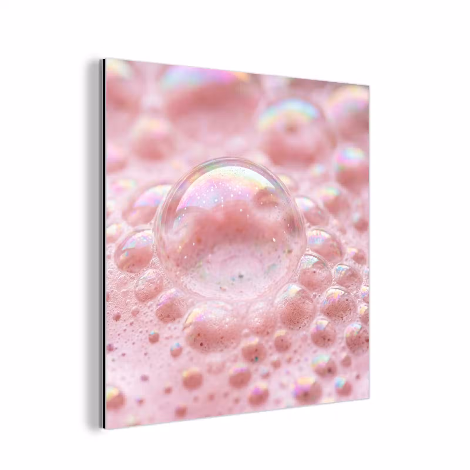 Aluminium schilderij - Schuim - Structuur - Roze — 1