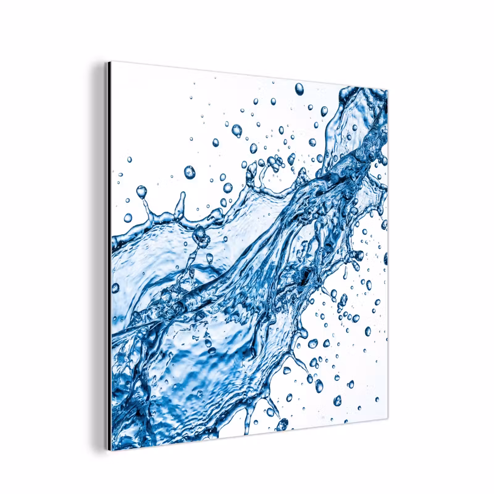 Aluminium schilderij - Spash - Water - Blauw — 1