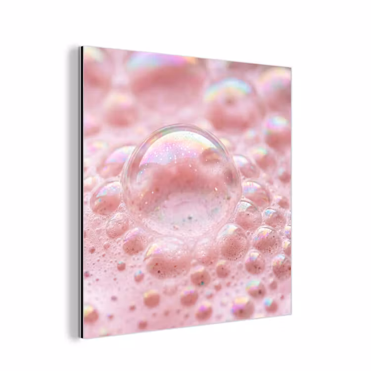 Aluminium schilderij - Schuim - Structuur - Roze — 1