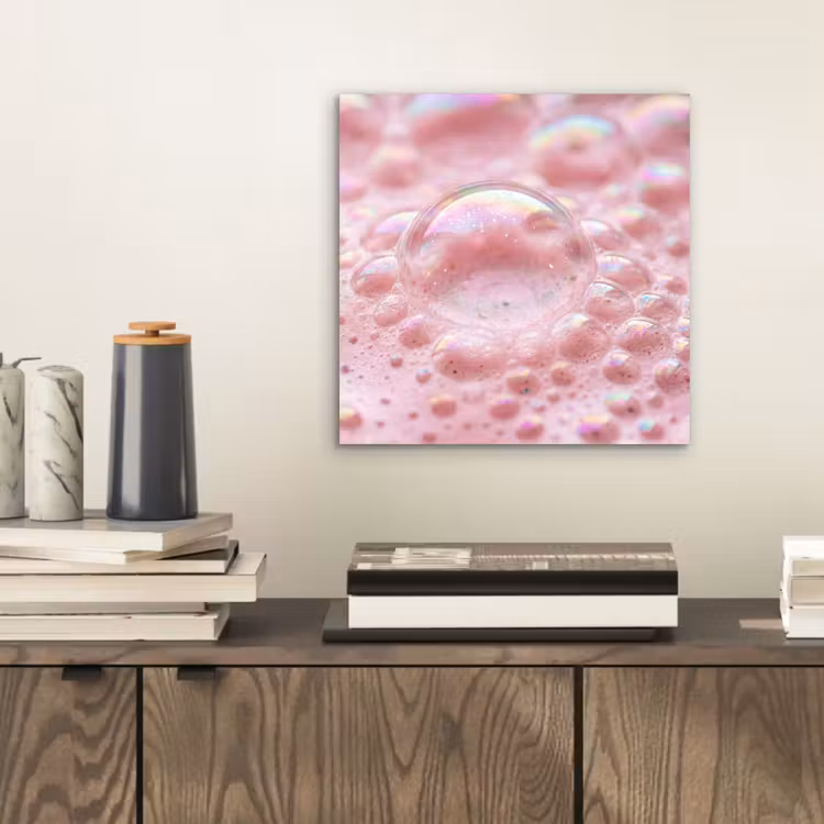 Aluminium schilderij - Schuim - Structuur - Roze — 2