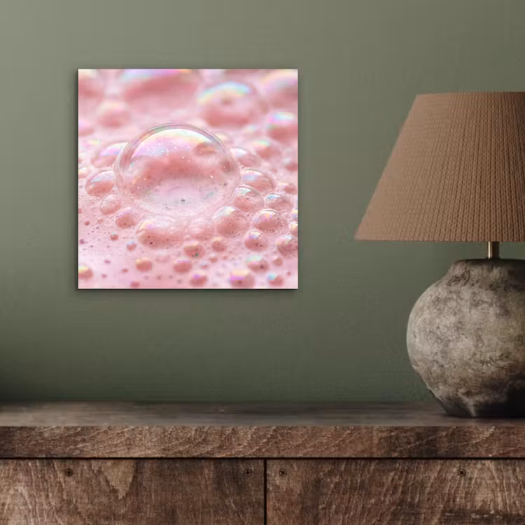 Aluminium schilderij - Schuim - Structuur - Roze — 3