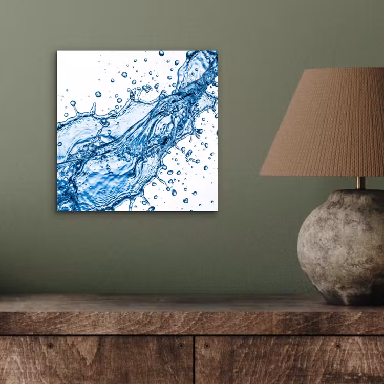 Aluminium schilderij - Spash - Water - Blauw — 3