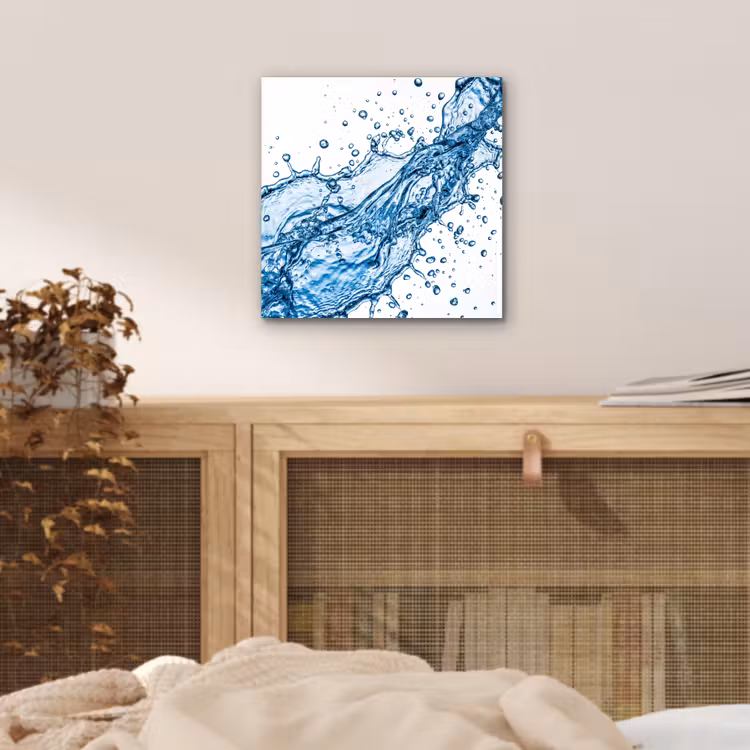 Aluminium schilderij - Spash - Water - Blauw — 4