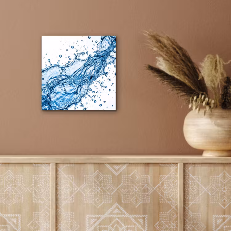 Aluminium schilderij - Spash - Water - Blauw — 5