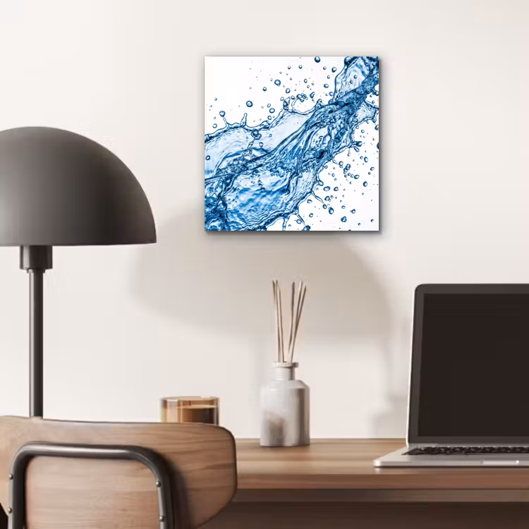 Aluminium schilderij - Spash - Water - Blauw — 6