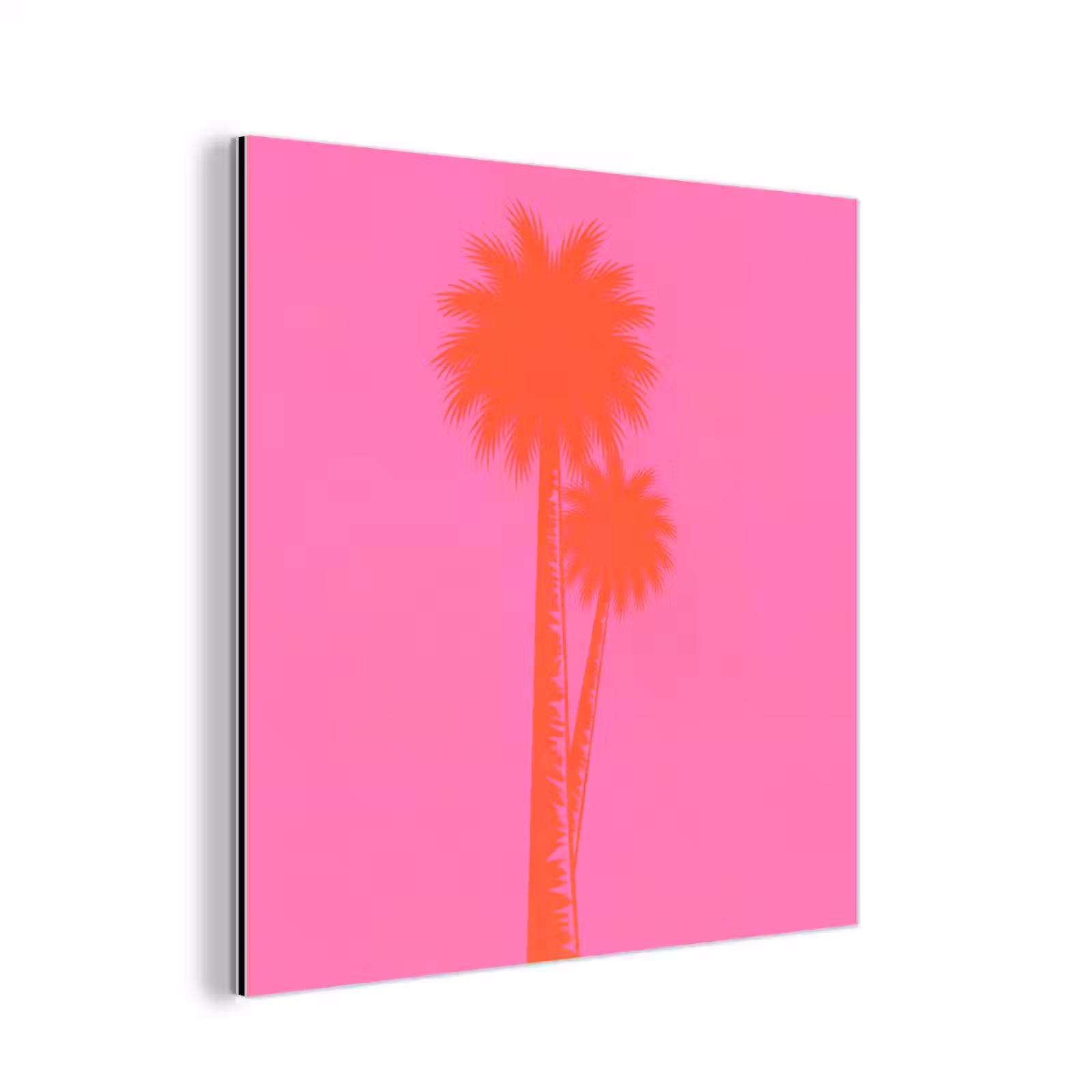Aluminium schilderij - Palmbomen - Modern - Roze — 1