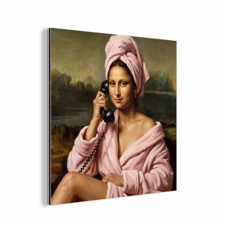 Aluminium schilderij - Mona - Klassiek - Roze — 1