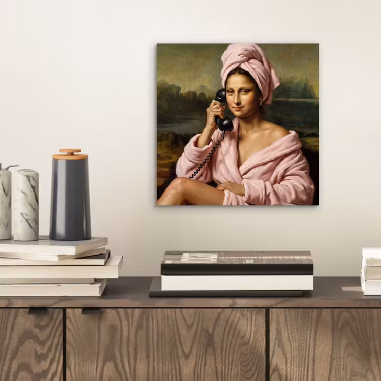 Aluminium schilderij - Mona - Klassiek - Roze — 2