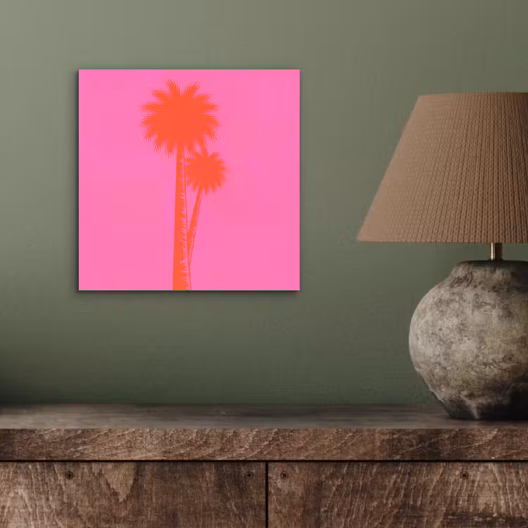 Aluminium schilderij - Palmbomen - Modern - Roze — 3