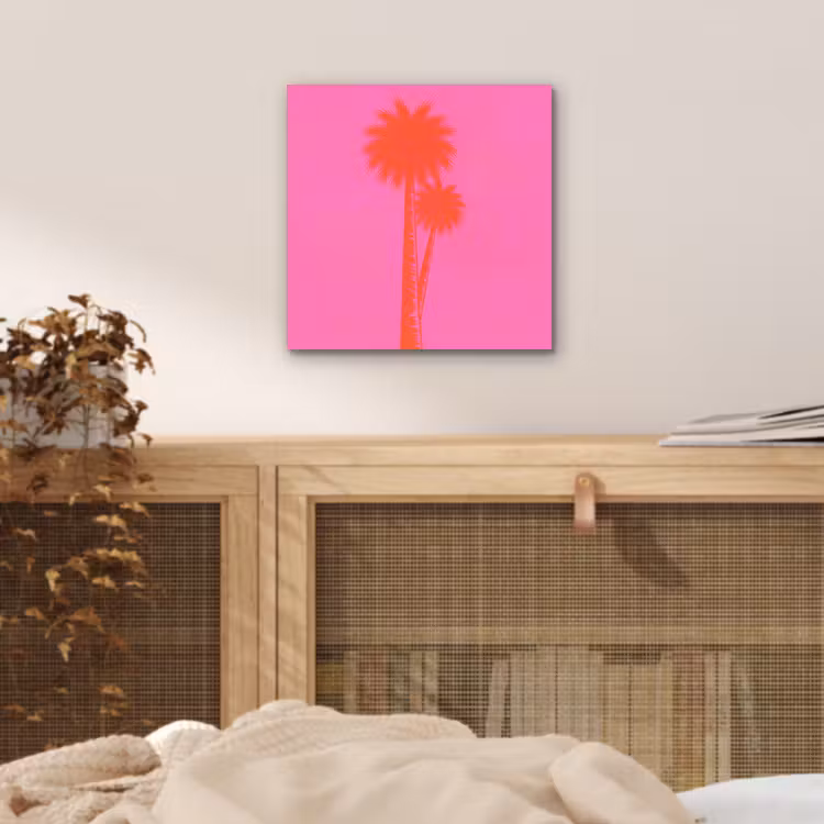 Aluminium schilderij - Palmbomen - Modern - Roze — 4