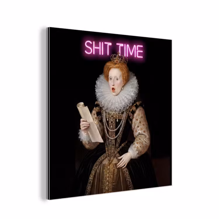 Aluminium schilderij - Portret - Humor - Neon — 1