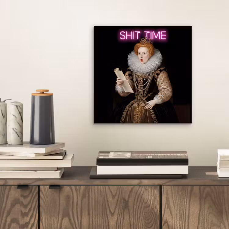 Aluminium schilderij - Portret - Humor - Neon — 2