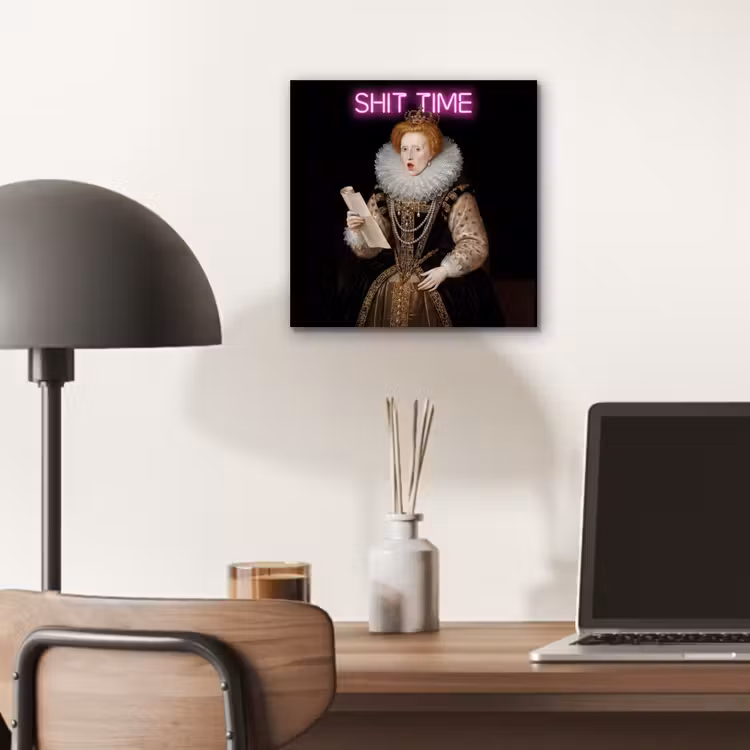 Aluminium schilderij - Portret - Humor - Neon — 6
