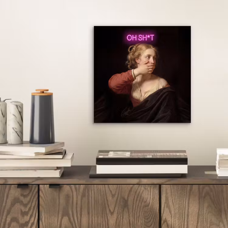 Aluminium schilderij - Quote - Neon - vrouw — 2