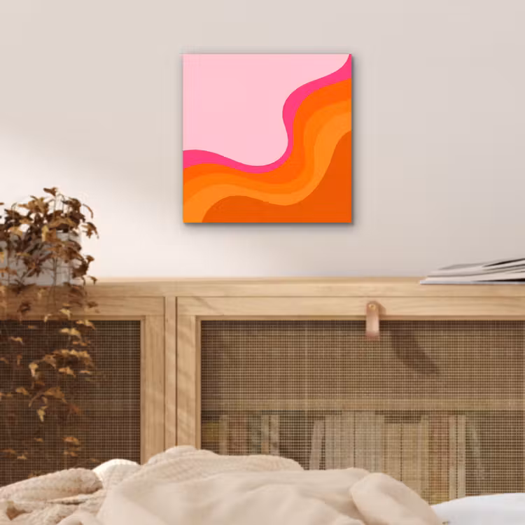 Aluminium schilderij - Retro - Waves - Kleurrijk — 4