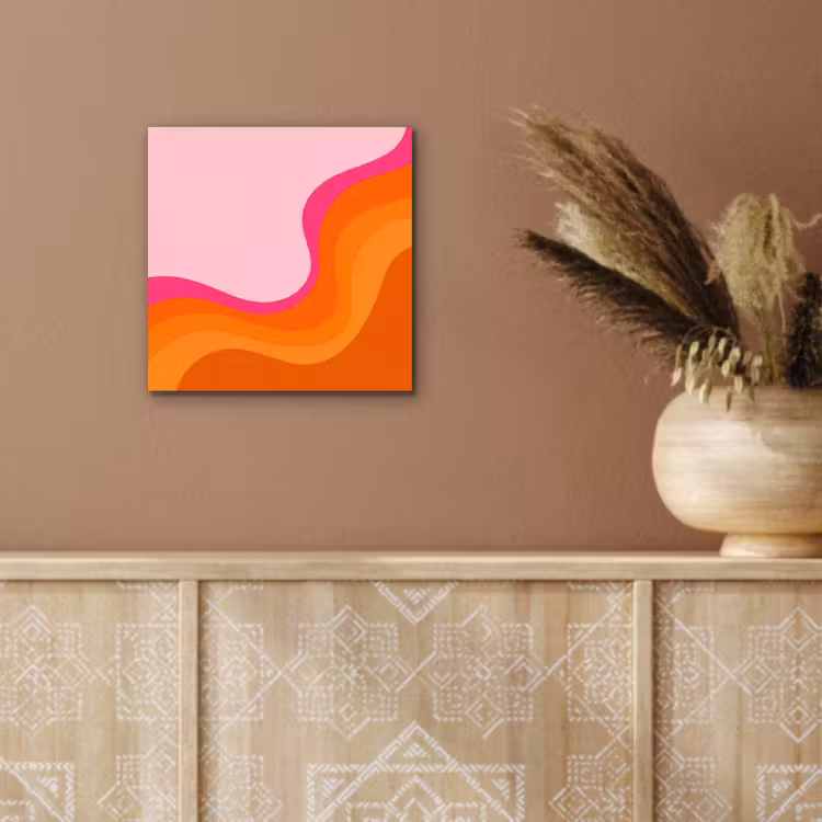 Aluminium schilderij - Retro - Waves - Kleurrijk — 5