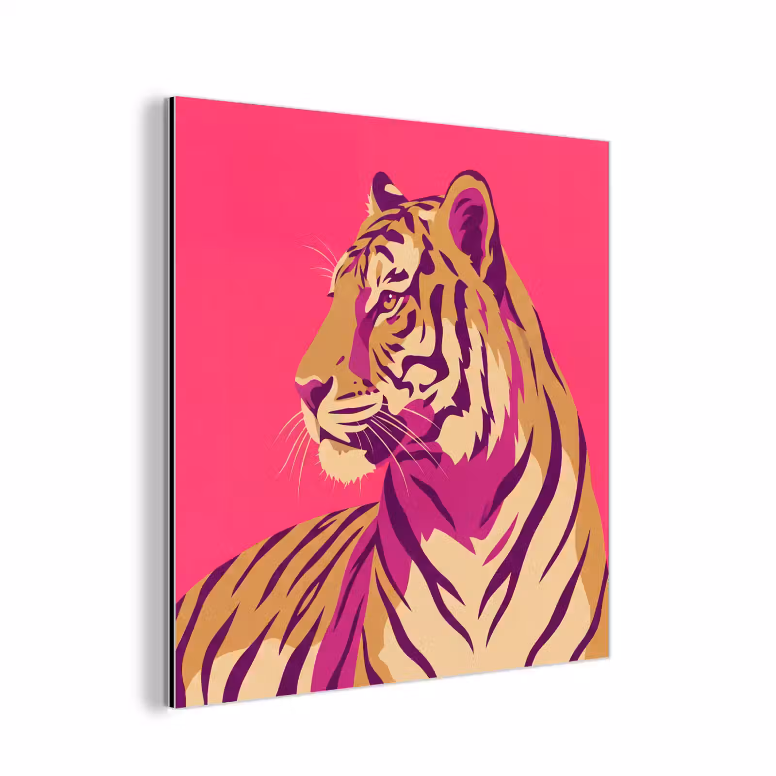 Aluminium schilderij - Tijger - Modern - Neon — 1