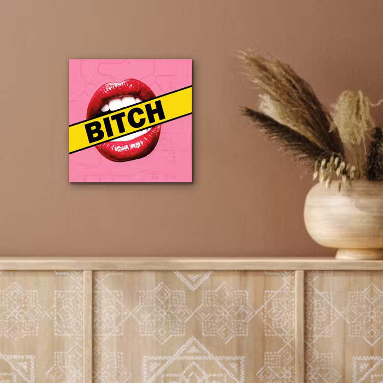 Aluminium schilderij - Lippen - Tekst - Kleurrijk — 5