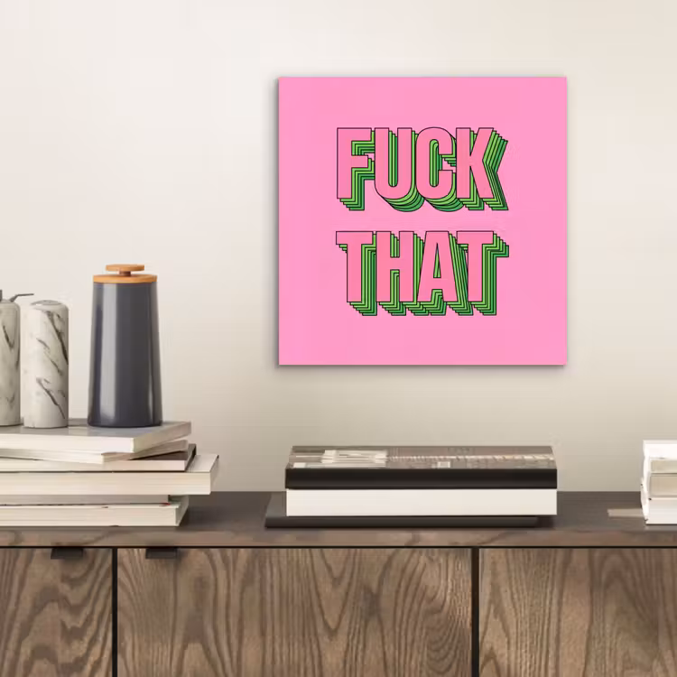 Aluminium schilderij - Tekst - Bold - Roze — 2