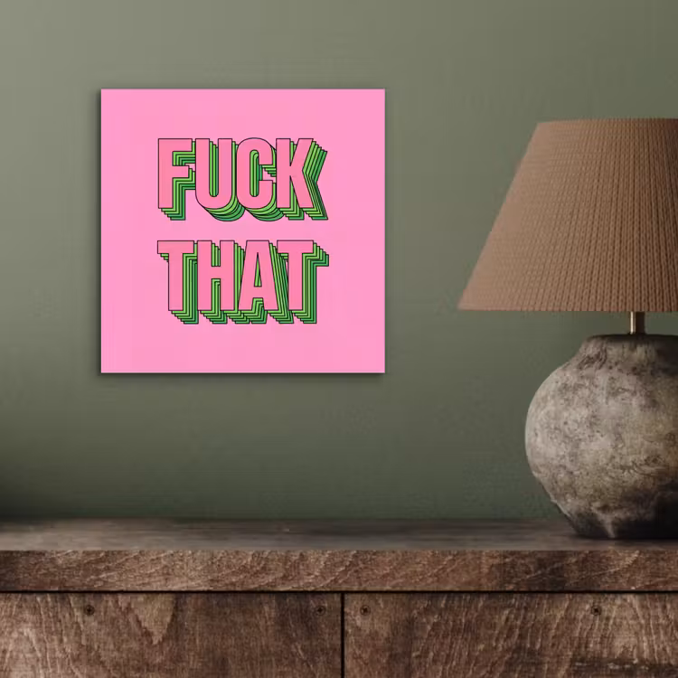 Aluminium schilderij - Tekst - Bold - Roze — 3