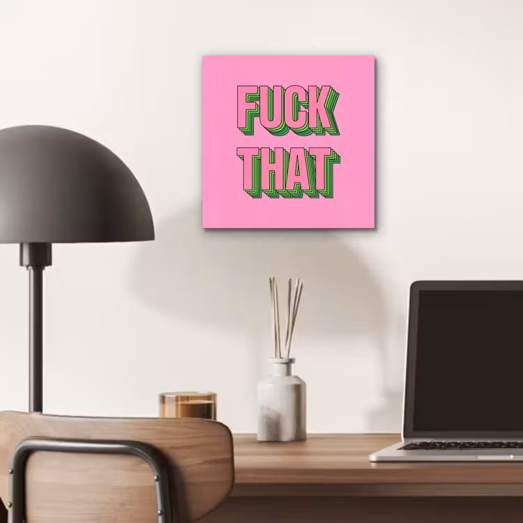 Aluminium schilderij - Tekst - Bold - Roze — 6