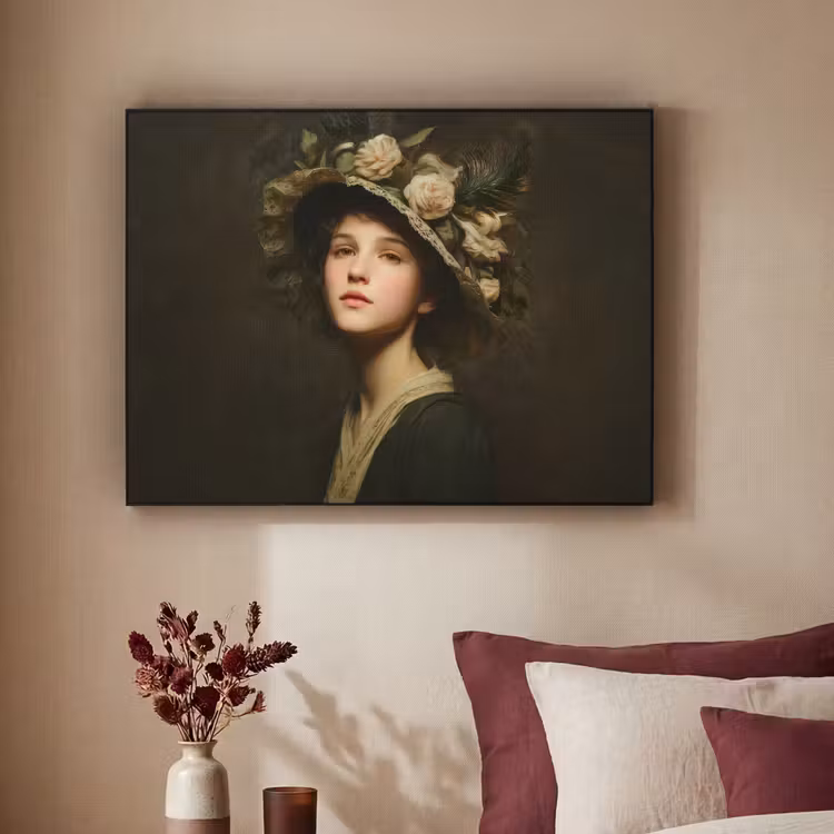 Art Frame - Bloemenhoed - Portret - Vrouw — 2