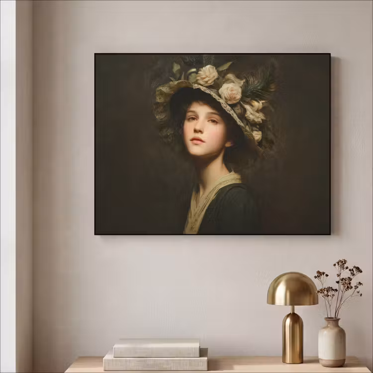 Art Frame - Bloemenhoed - Portret - Vrouw — 3