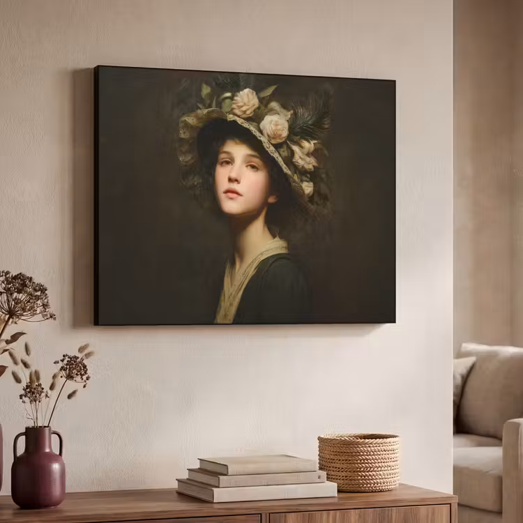 Art Frame - Bloemenhoed - Portret - Vrouw — 4