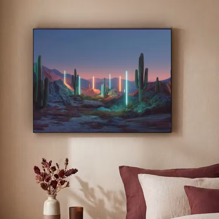 Art Frame - Cactus - Lichtzuilen - Zonsondergang — 2