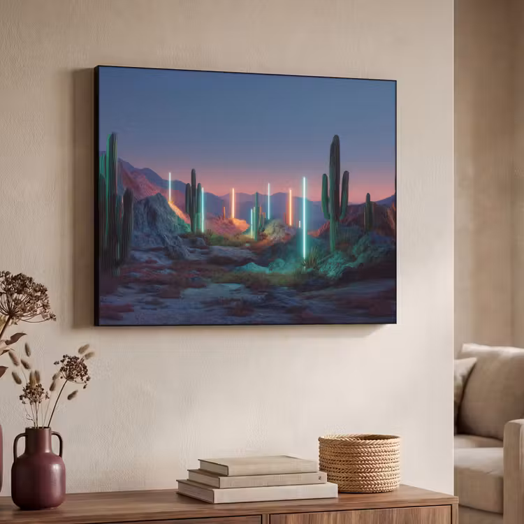Art Frame - Cactus - Lichtzuilen - Zonsondergang — 4