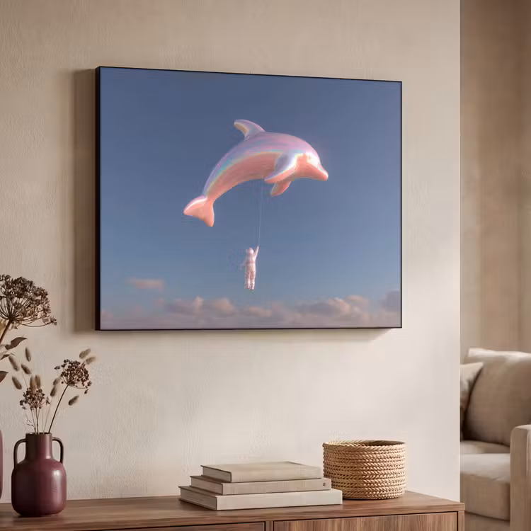 Art Frame - Dolfijn - Roze - Astronaut — 4